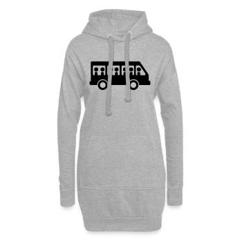 shuttle bus - Hoodie-Kleid - Grau meliert - Vorne