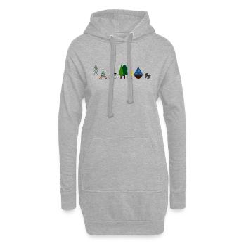 Reisefieber - Hoodie-Kleid - Grau meliert - Vorne