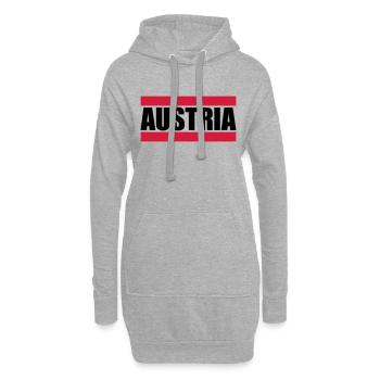 Cool Austria Design - Sweat-shirt à capuche long Femme - gris chiné - Devant