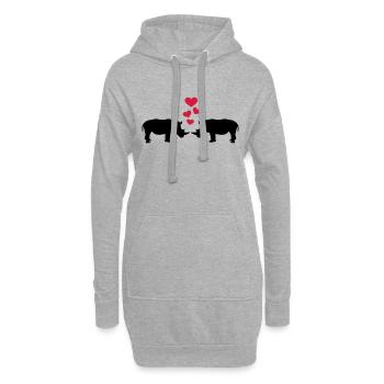 Nashorn - Hoodie-Kleid - Grau meliert - Vorne