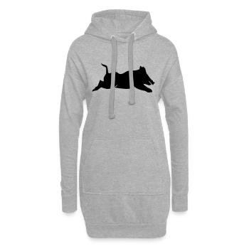 Wildschwein - Hoodie-Kleid - Grau meliert - Vorne
