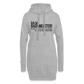 ich bin bademeister - Hoodie-Kleid - Grau meliert - Vorne
