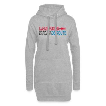 la ou on va - Sweat-shirt à capuche long Femme - gris chiné - Devant