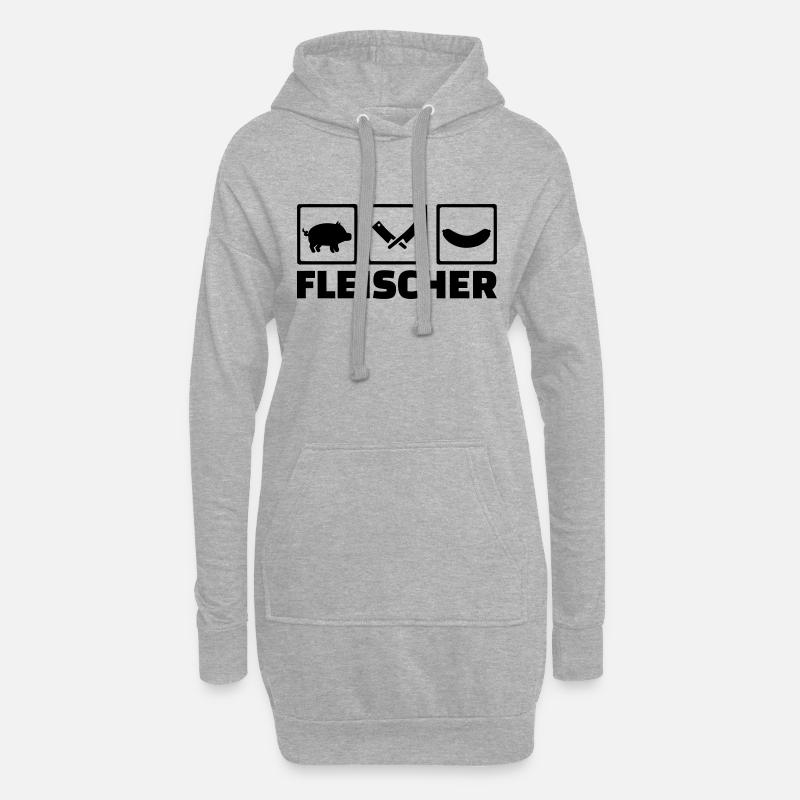 Fleischer - Hoodie-Kleid - Grau meliert