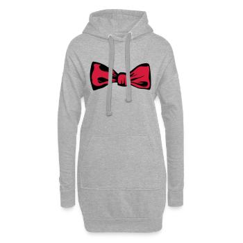 noeud papillon 2711 - Sweat-shirt à capuche long Femme - gris chiné - Devant