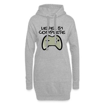51. Geburtstag - 51 Jahre Geschenk - Hoodie-Kleid - Grau meliert - Vorne