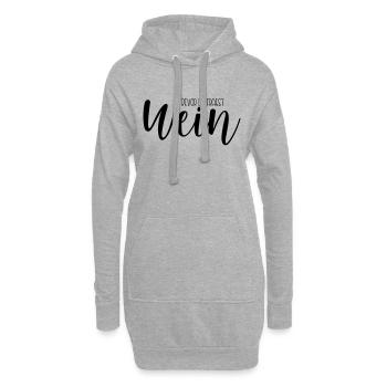 Wein - Hoodie-Kleid - Grau meliert - Vorne