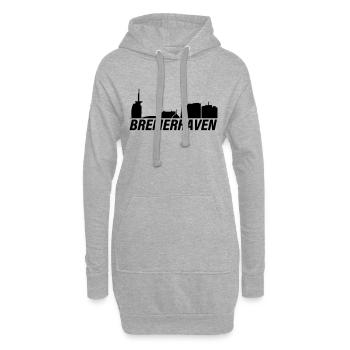 Fischtown Bremerhaven Skyline 2 - Hoodie-Kleid - Grau meliert - Vorne