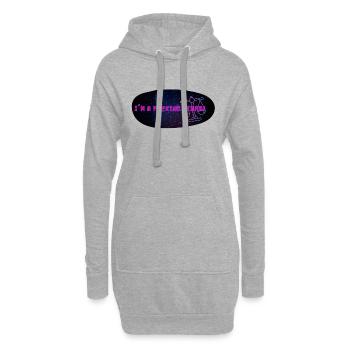 I'm a f*cking libra - Sweat-shirt à capuche long Femme - gris chiné - Devant