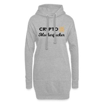 Crypto Bitcoin Trading - Hoodie-Kleid - Grau meliert - Vorne