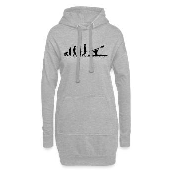 Kayak évolution - Sweat-shirt à capuche long Femme - gris chiné - Devant