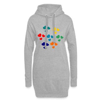 SCHÖNEN MUTTERTAG. MAMA. MUTTERTAG. HERZ - Hoodie-Kleid - Grau meliert - Vorne