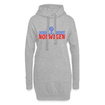 Norge Norway Norwegen mit Polarkreis - Hoodie-Kleid - Grau meliert - Vorne