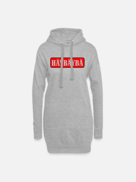 heybaby farbig - Hoodie-Kleid - Grau meliert