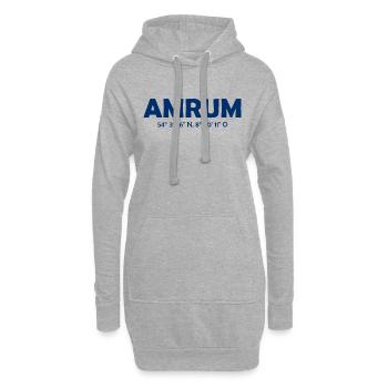 Amrum Koordinaten Ebbe Flut Nordsee - Hoodie-Kleid - Grau meliert - Vorne
