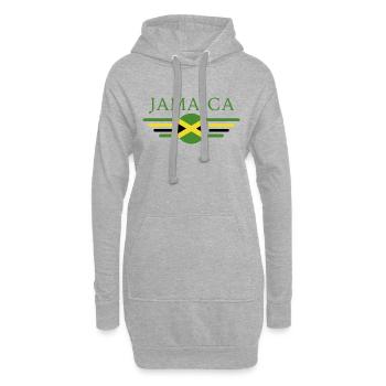 J’aime la Jamaïque, Style Design T-Shirt - Sweat-shirt à capuche long Femme - gris chiné - Devant