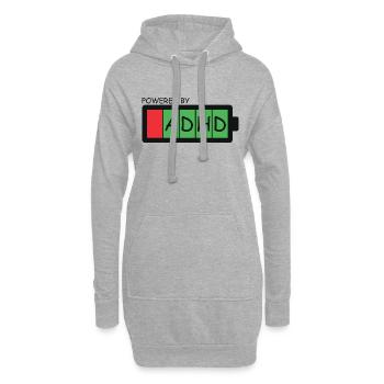 ADHS - Hoodie-Kleid - Grau meliert - Vorne