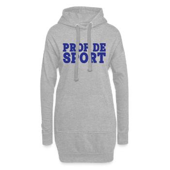 Prof de sport - Sweat-shirt à capuche long Femme - gris chiné - Devant