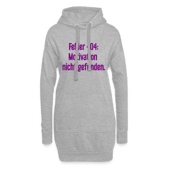 Erreur 404 : Motivation introuvable - Sweat-shirt à capuche long Femme - gris chiné - Devant