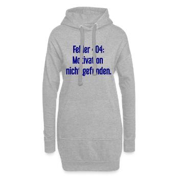 Erreur 404 : Motivation introuvable - Sweat-shirt à capuche long Femme - gris chiné - Devant