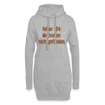 Erreur 404 : Motivation introuvable - Sweat-shirt à capuche long Femme - gris chiné - Devant