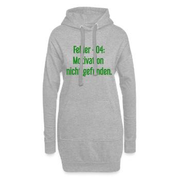 Erreur 404 : Motivation introuvable - Sweat-shirt à capuche long Femme - gris chiné - Devant