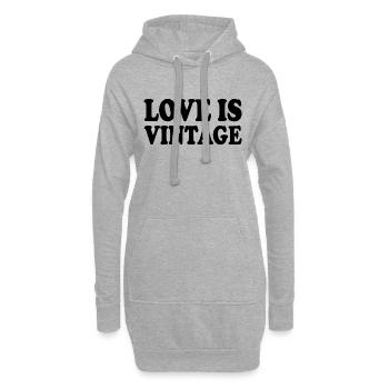 Love is vintage - Hoodie-Kleid - Grau meliert - Vorne
