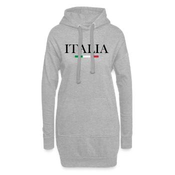Italia, pays du tourisme - Sweat-shirt à capuche long Femme - gris chiné - Devant