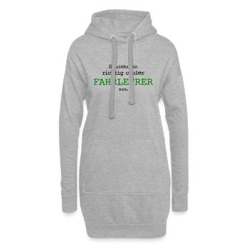 So sieht ein richtig cooler Fahrlehrer aus. - Hoodie-Kleid - Grau meliert - Vorne