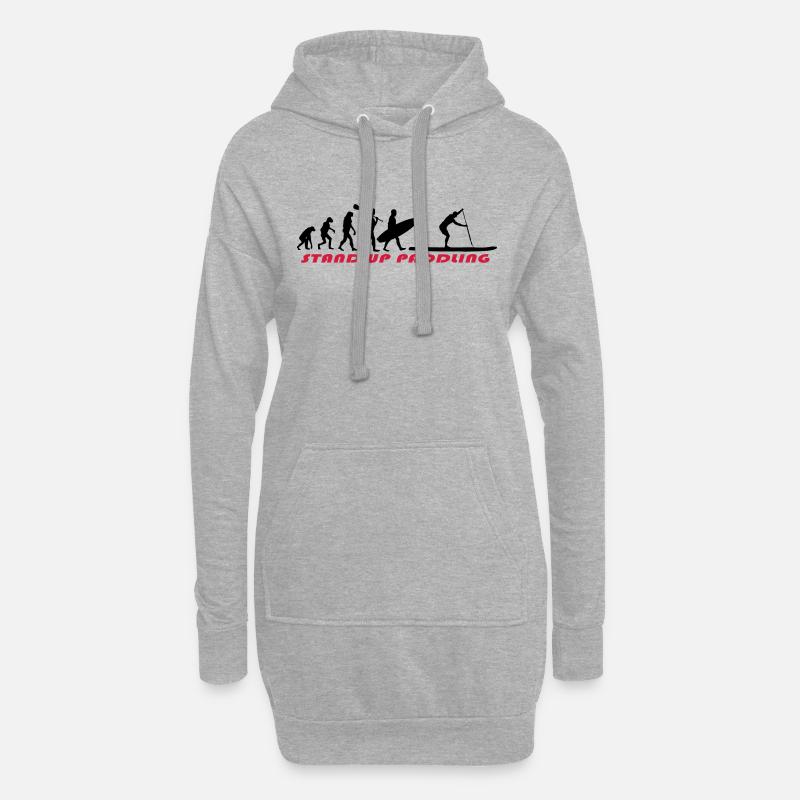 SUP Evolution - Stand Up Paddling - Hoodie-Kleid - Grau meliert