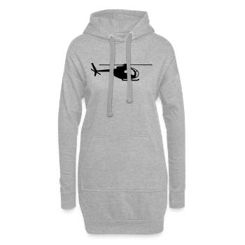 helicopter kids military rc - Hoodie-Kleid - Grau meliert - Vorne