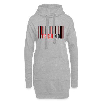 Techno Code - Hoodie-Kleid - Grau meliert - Vorne