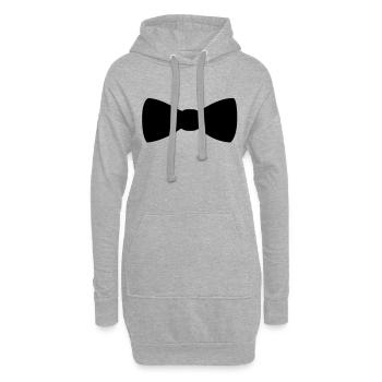 fliege_krawatte_1__f1 - Sweat-shirt à capuche long Femme - gris chiné - Devant
