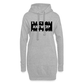 Von Antwerpen - Hoodie-Kleid - Grau meliert - Vorne