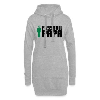 Fußball Papa - Hoodie-Kleid - Grau meliert - Vorne