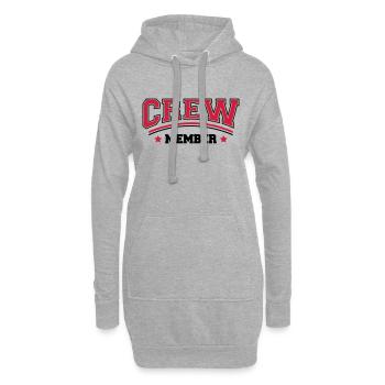 Cool Crew Member Logo Design - Sweat-shirt à capuche long Femme - gris chiné - Devant