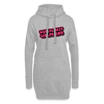 Worlds best Girlfriend Comic Cartoon - Hoodie-Kleid - Grau meliert - Vorne