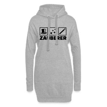 Zauberer - Hoodie-Kleid - Grau meliert - Vorne