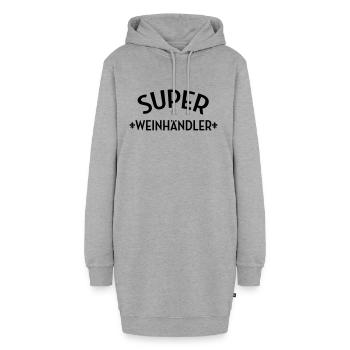 Weinhändler Weinhändlerin Wein Önologie Weinladen - Hoodie-Kleid - Grau meliert - Vorne