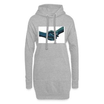 hand in hand - Hoodie-Kleid - Grau meliert - Vorne