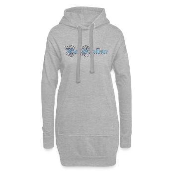 par excellence Französisch-Frankreich besondere einzigartige LZN - Hoodie-Kleid - Grau meliert - Vorne
