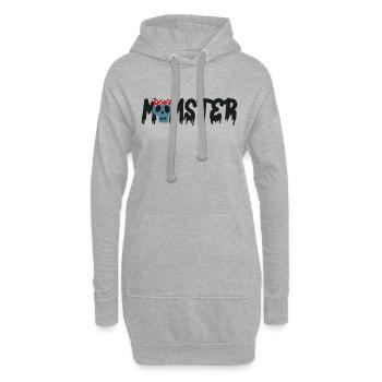 Halloween Momster - Maman est un monstre - Sweat-shirt à capuche long Femme - gris chiné - Devant
