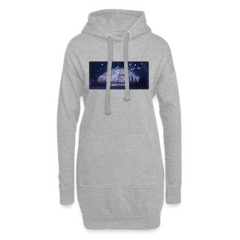 Thème spirituel « Planète » - Sweat-shirt à capuche long Femme - gris chiné - Devant