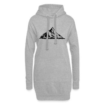 Berge - Hoodie-Kleid - Grau meliert - Vorne