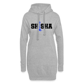 narguilé - Sweat-shirt à capuche long Femme - gris chiné - Devant