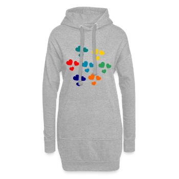 MAMA. MUTTERTAG. SCHÖNEN MUTTERTAG. ICH LIEBE DICH - Hoodie-Kleid - Grau meliert - Vorne
