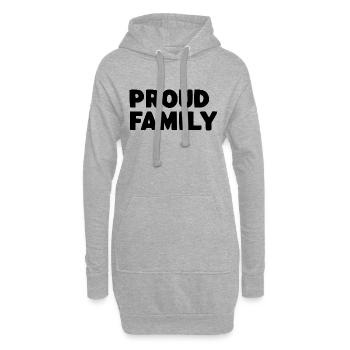 Famille fière - Sweat-shirt à capuche long Femme - gris chiné - Devant