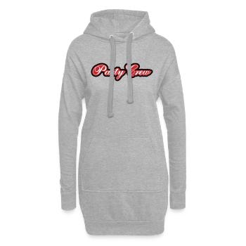 Équipe de fête - Sweat-shirt à capuche long Femme - gris chiné - Devant