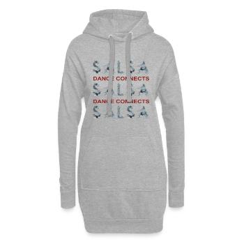 SALSA DESIGN ABSTRACT - Hoodie Dress - heather grey - Front
