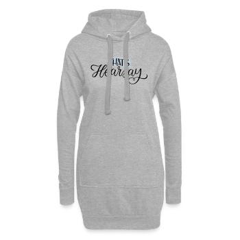 C’est le ouï-dire lettrage noir - Sweat-shirt à capuche long Femme - gris chiné - Devant